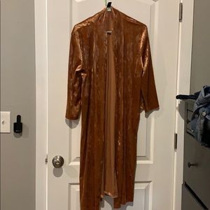 Burnt orange velvet duster